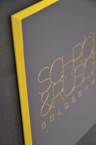 Firmenschild für Goldschmiede