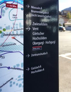 Fußgängerleitsystem Sölden