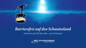 Barrierefrei auf den Schauinslandbahn - Infotrailer Bergbahn Freiburg