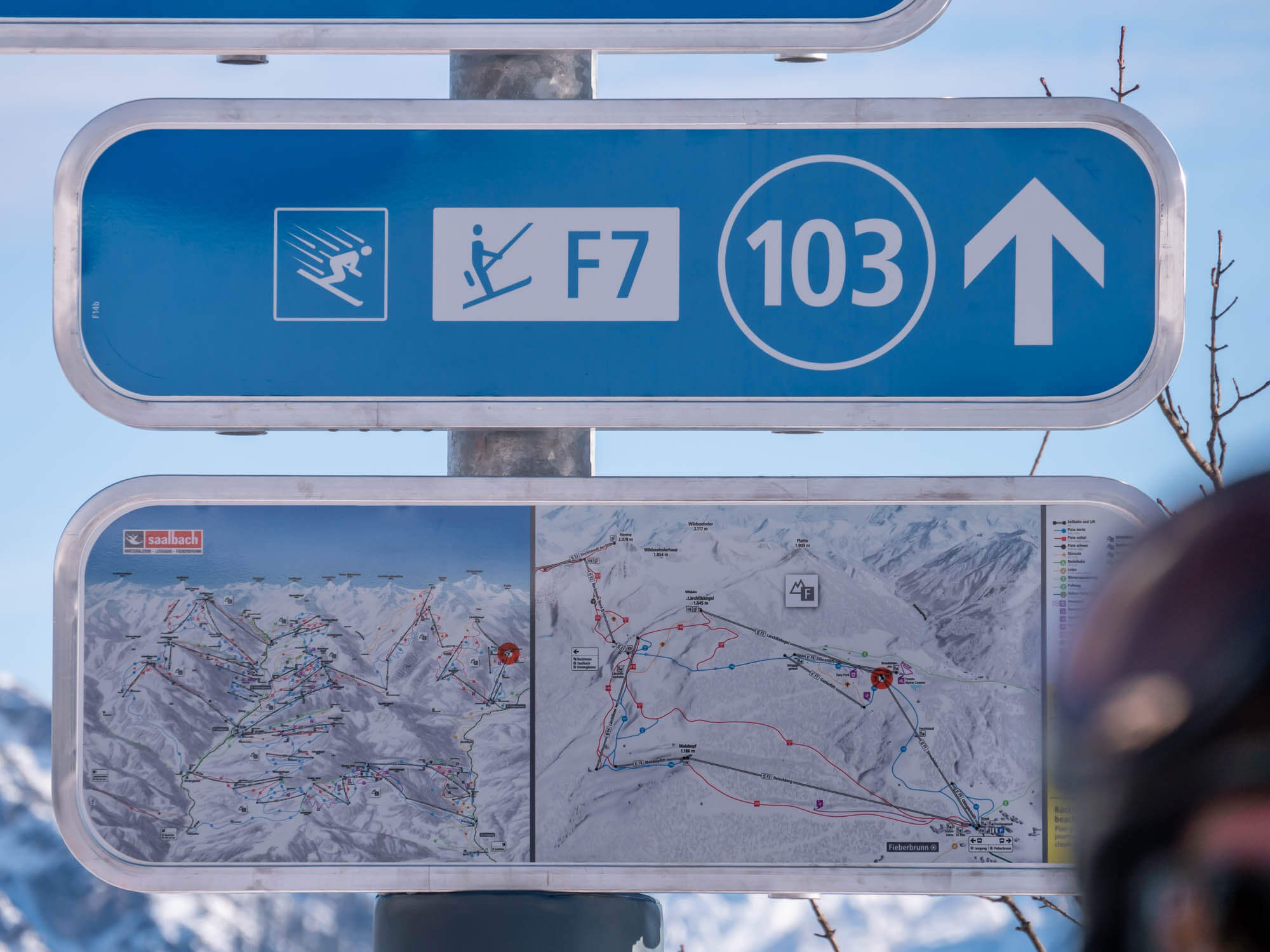 Pistenleitsystem Wegeleitsystem Panoramakarten Skicircus Saalbach Hinterglemm